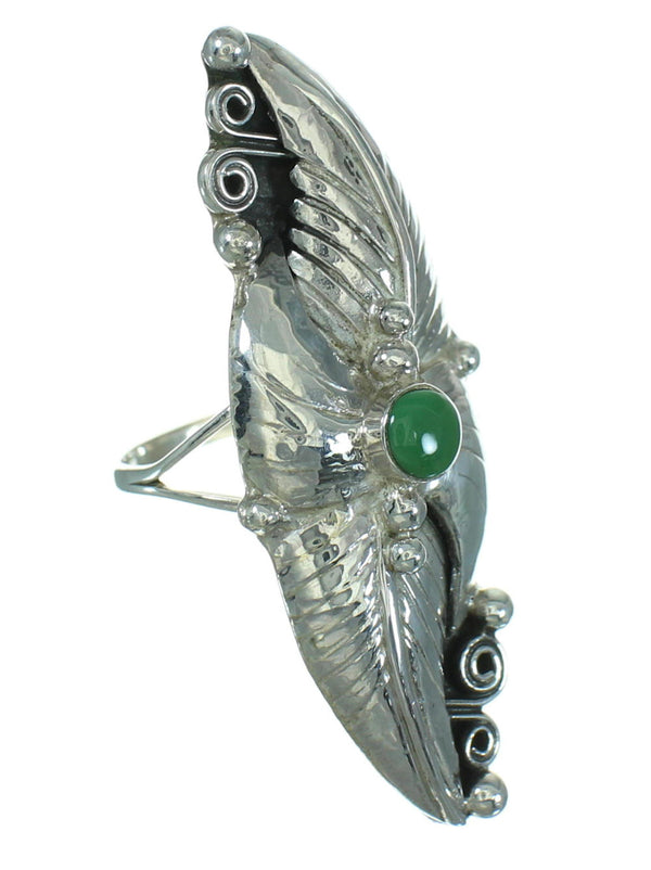 Southwestern Turquoise Sterling Silver Ring Size 5-3/4 YX76436